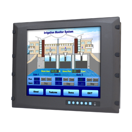 8U 17" XGA Industrial Monitor with VGA/DVI