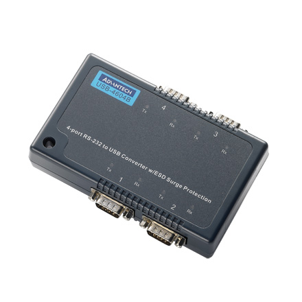 4-port Serial to USB Converter with ESD Surge Protection