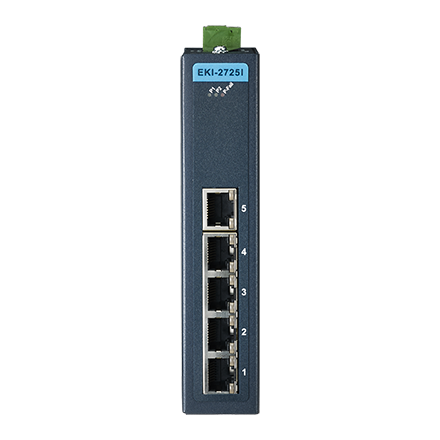 5-port Ind. Unmanaged GbE Switch (Green)
