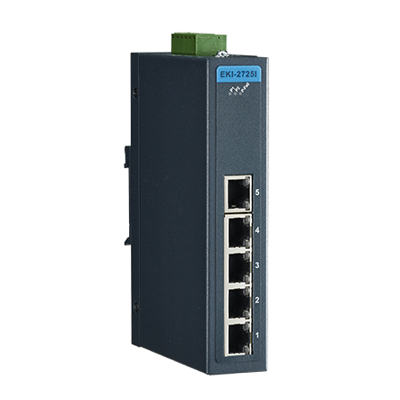 5-port Ind. Unmanaged GbE Switch (Green)