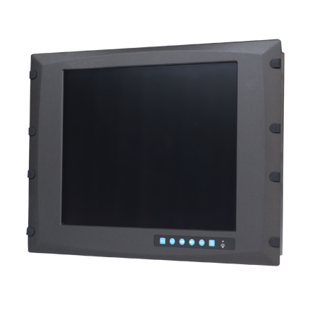 8U 17" XGA Industrial Monitor with VGA/DVI