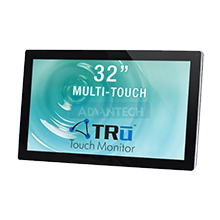 TRu 32" K32A-0111 Slim Line P-Cap Desktop Display, 2 Touch, Full HD 1920x1080, 400 nits, 5000:1, VGA, DVI-D, 100 - 240V AC.