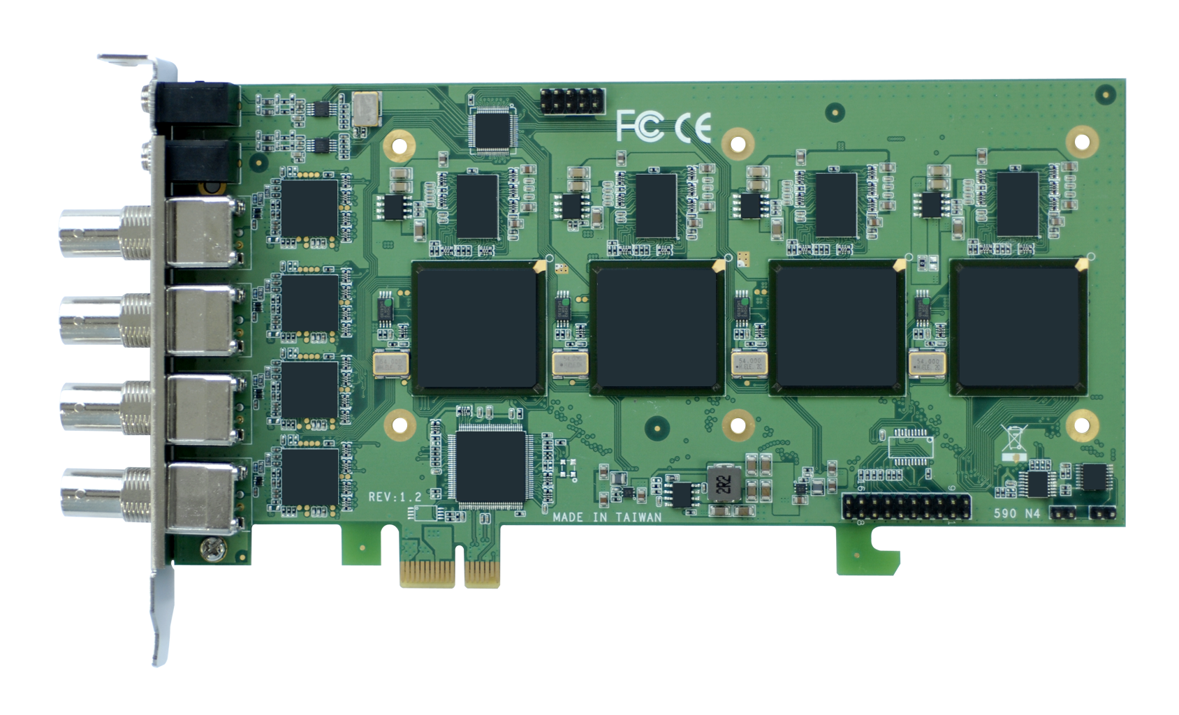 4-Channel Full HD Low-Power PCIex1 HW Video Compression Card with SDK