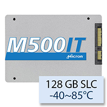 Micron M500IT Wide Temperature -40~85°C, 128 GB 2.5" SATAIII SLC MTFDDAK128SBD-1AK12ITYY
