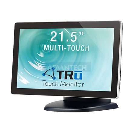 TRu 21.5" M21A-1111 P-Cap Desktop Display, Wide Viewing Angle, 2 Touch, 1920 x 1080, 225 nits, 1000:1, VGA, DVI-D, 100 - 240V AC.