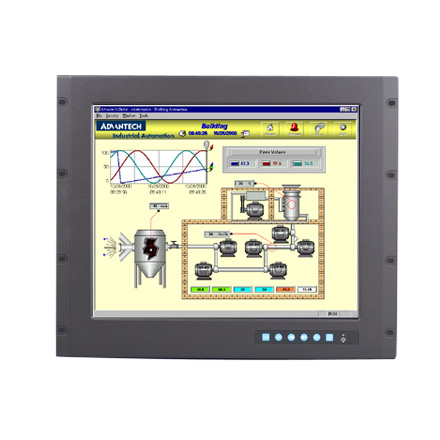 19" SXGA LCD Industrial Monitor with Resistive Touchscreen and Steel Chassis