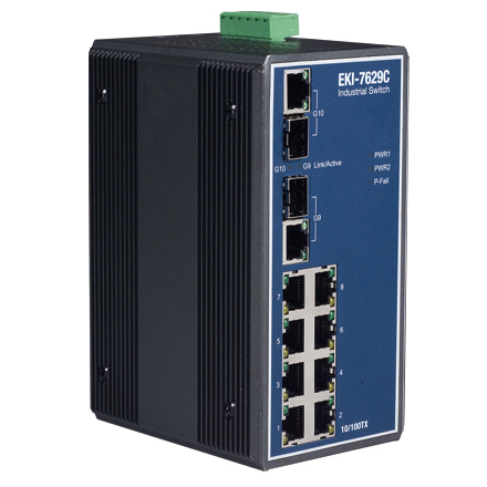 8+2G Combo Port Gigabit Unmanaged Industrial Ethernet Switch