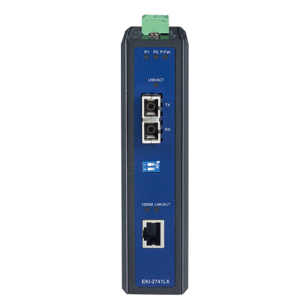 10/100/1000TX to 1000Base-LX SC Type Fiber Optic
Gigabit Industrial Media Converter