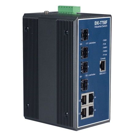 8G port Industrial Managed Redundant GbE Switch