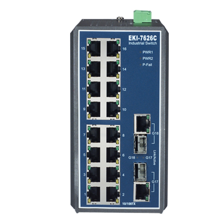 16+2G Combo Ports Ind. Unmanaged GbE Switch