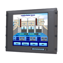 8U 17" XGA Industrial Monitor with Resistive Touchscreen, VGA/DVI