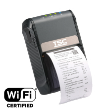 TSC Alpha2R Portable Direct Thermal Label/Receipt Printer, 4IPS, 203 DPI, and 64 MB SDRAM with 128 MB Flash Memory, Wifi, 99-062A003-00LF
