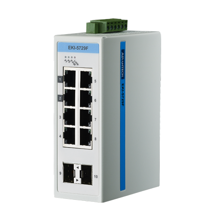 ProView 8-Port Gigabit Industrial Switch with 2x SPF, Wide Temperature -10~60&#8451;