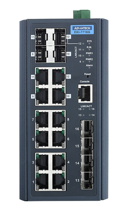 ETHERNET DEVICE, 8GE + 4SFP + 4G Combo Managed Switch