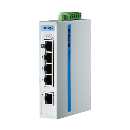 ProView 5-port 10/100Mbps Industrial Switch, Wide Temperature -10~60&#8451;