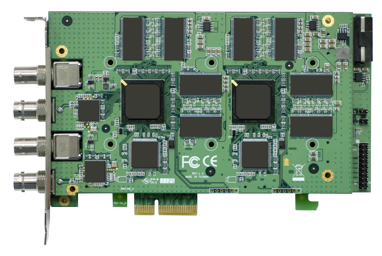 4-ch Full HD H.264 PCIe Video Capture Card w/SDK