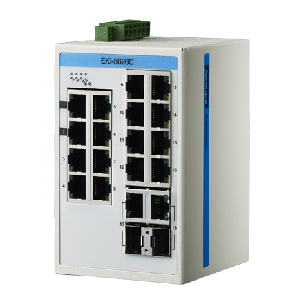 ProView 16-Port Gigabit Industrial Switch with 2x RJ45/SFP Combo, Wide Temperature -10~60&#8451;