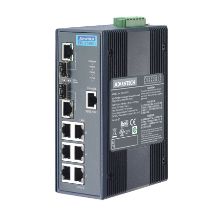 6Gx+2 Combo Managed Ethernet Switch with Wide Temperature