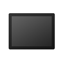 15.0" ProFlat Touch Monitor, P-CAP, 400 nits, VGA/DVI, Black
