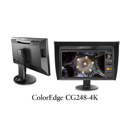 EIZO 23.8" CG248-4K-BK Wide IPS 350cd/m2, 3840 x 2160 Black Monitor with Hood CG248-4K-BK