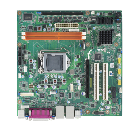 Intel<sup>®</sup> Core™ i7/i5/i3 MicroATX with 
CRT/DVI, 2 COM, 10 USB 2.0, GbE