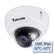 VIVOTEK FD9371-EHTV 3MP Outdoor Day/Night Fixed Dome IP Network Camera, Vari-Focal 3-9mm Lens, 2048x1536, 30fps, H.265, H.264, MJPEG, IP66, Vandal-proof IK10, PoE, -50⁰C ~50⁰C