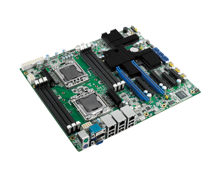 Dual 1366 Socket Server Board with 2 PCIe x16 Expansion and SAS/SATA Controller
