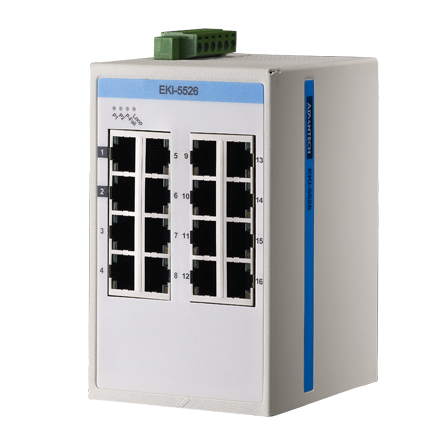 ProView 16-port 10/100Mbps Industrial Switch, Wide Temp -10~60&#8451;