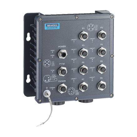 EN50155 IP67 8 M12+2 Fiber mgm switch wide temp.