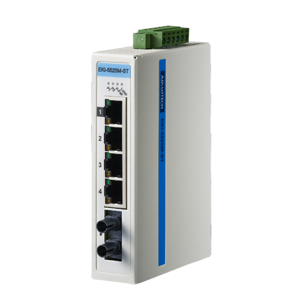 ProView 5-port 10/100Mbps Industrial Switch with 1x Multi Mode ST Type, Wide Temp -10~60&#8451;