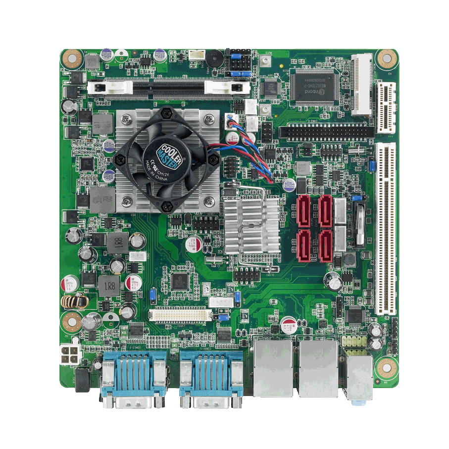 AMD Single Core T44R搭載、VGA/LVDS/HDMI,6COM,2LAN Mini-ITXマザーボード